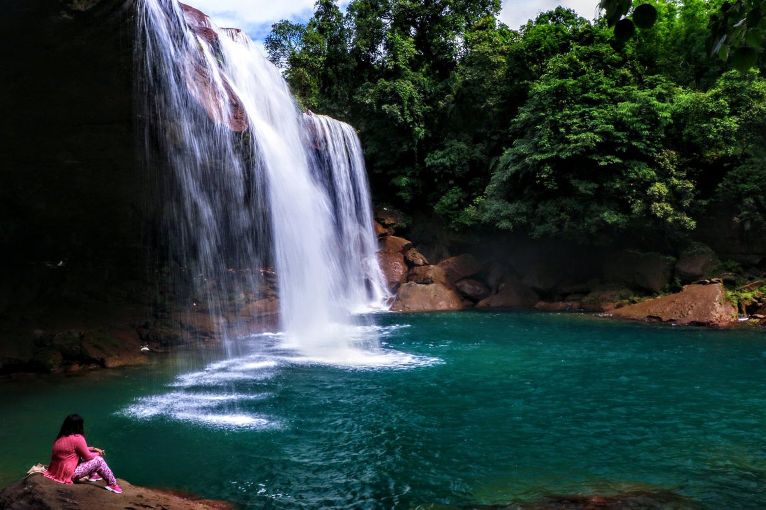 Shillong cave waterfall