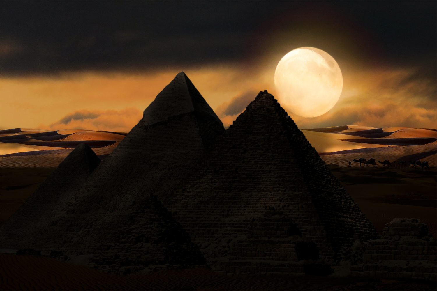Pyramid Background Moon