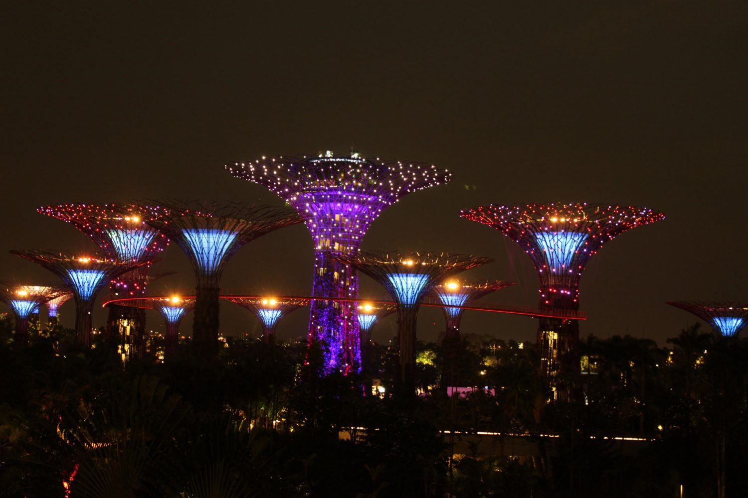 Skyline at night Singapore